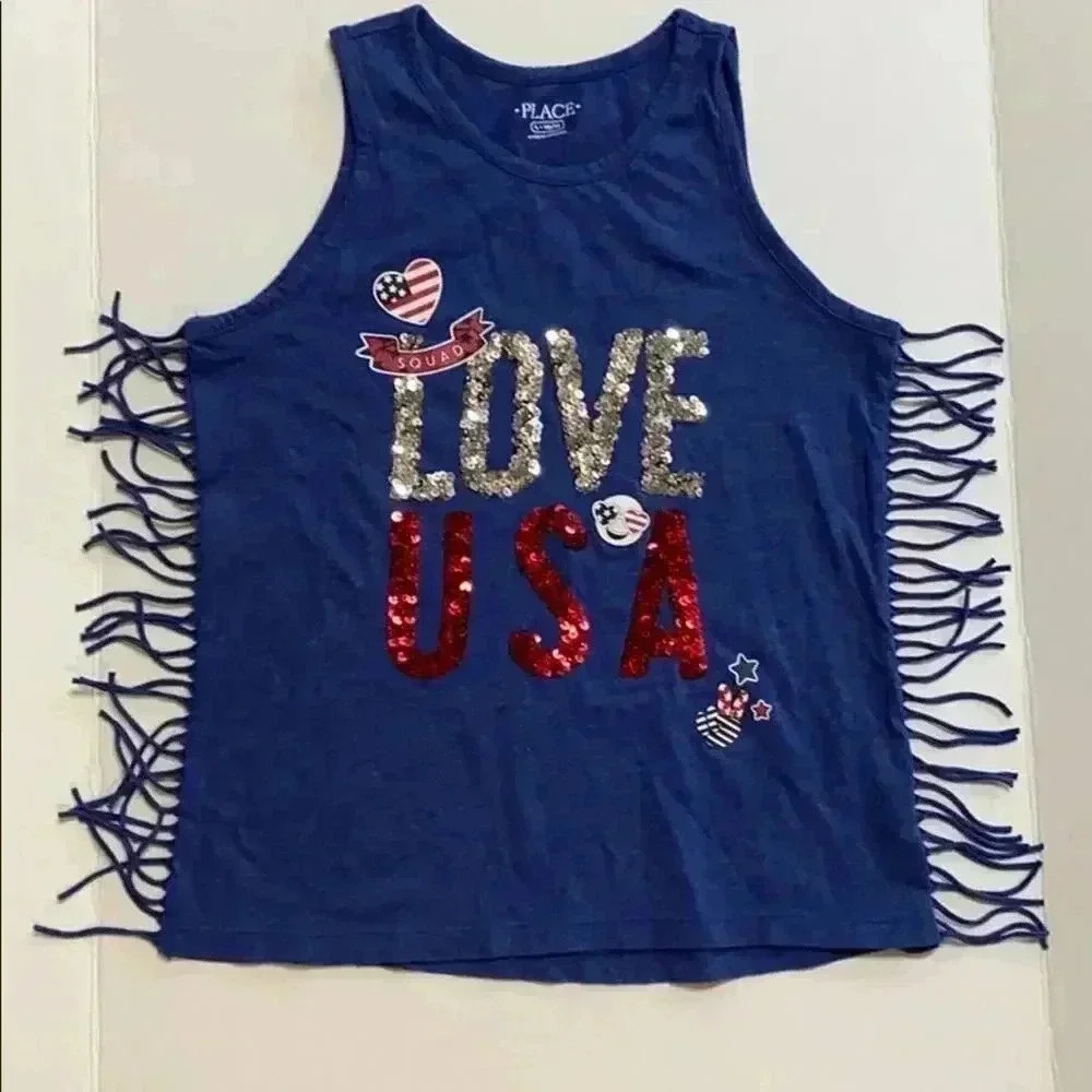 Childrens LOVE USA shirt for kids 10/12